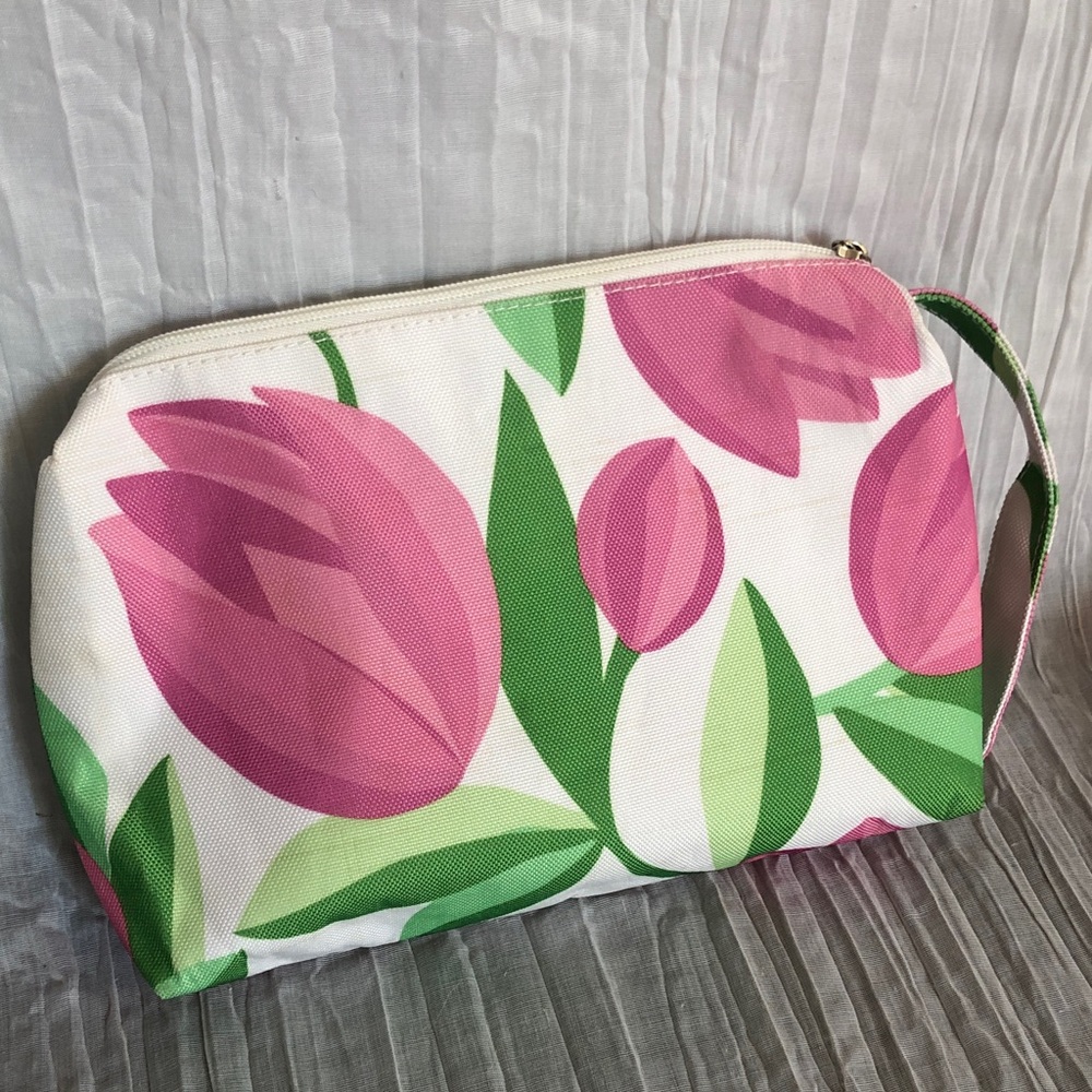 PERIEA set of 2 pink ditty bags laundry travel bags & CLINIQUE cosmetic bag NWOT - Picture 9 of 14